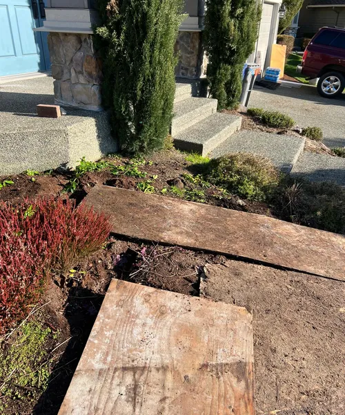 Exposed Aggregate Entry Porch And Steps Replacement in Everett 